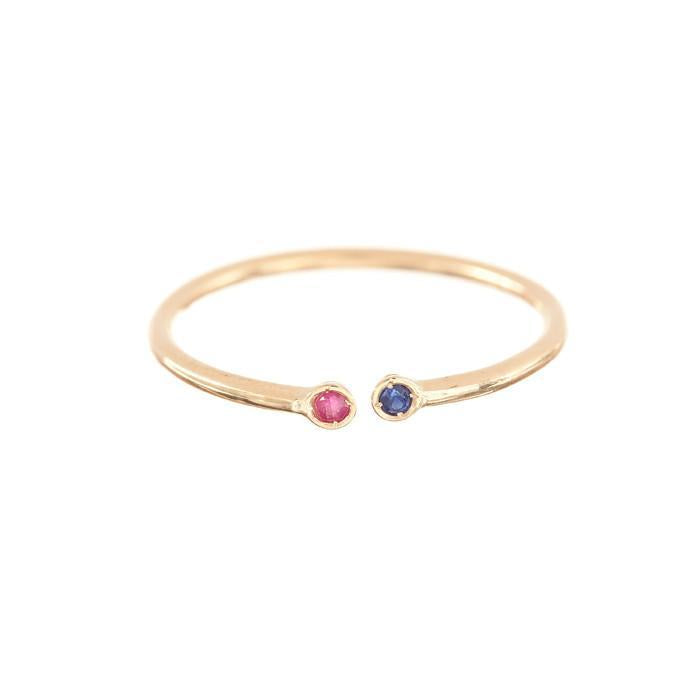 Dual Birthstone Ring -- Ariel Gordon Jewelry